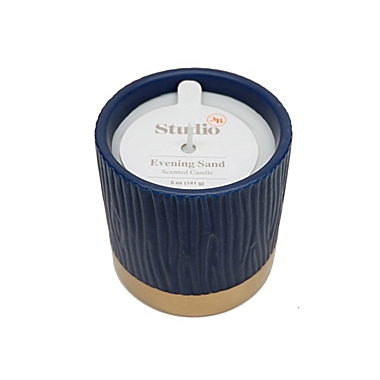 Studio 3B&trade; Evening Sand 5 oz. Fluted Rim Ceramic Candle. View a larger version of this product image.