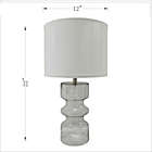 Alternate image 4 for Everhome&trade; Cinched Clear Glass Table Lamp with Linen Shade