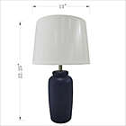 Alternate image 2 for Everhome&trade; Ceramic Ginger Jar Table Lamp in Navy with Linen Shade