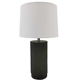 Studio 3B™ Fluted Table Lamp in Green with Fabric Shade