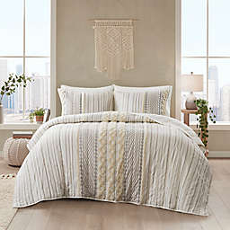 INK+IVY Imani 3-Piece Full/Queen Coverlet Set in Ivory