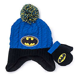 Batman 2-Piece Hat and Mitten Set in Blue