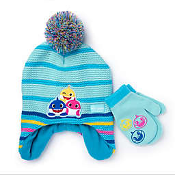 Baby Shark 2-Piece Hat and Mitten Set in Blue