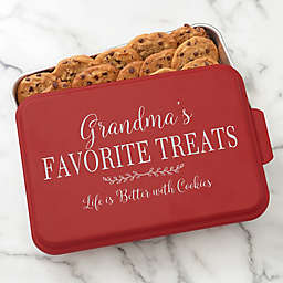 Recipe For a Special Grandma Personalized Cake Pan with Red Lid