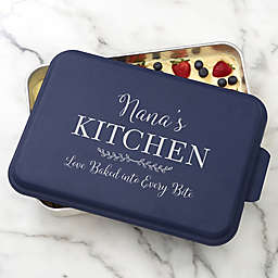 Recipe For a Special Grandma Personalized Cake Pan with Blue Lid