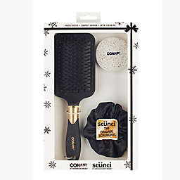 Conair® and Scunci® 3-Piece Holiday Brush, Compact Mirror and Scrunchie Set