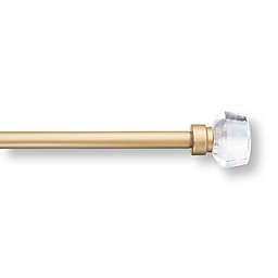 Simply Essential™ Bordeaux 36 to 72-Inch Adjustable Single Curtain Rod Set in Satin Gold