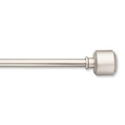 Simply Essential&trade; Bottleneck Adjustable Single Curtain Rod Set in Satin Nickel