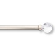Simply Essential&trade; Clear Ball Adjustable Single Curtain Rod Set