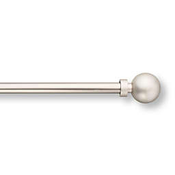 Simply Essential™ Solid Ball 18 to 36-Inch Adjustable Single Curtain Rod Set in Satin Nickel