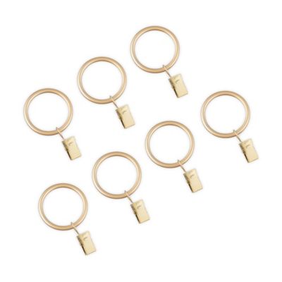 Simply Essential&trade; Clip Rings in Satin Gold (Set of 7)