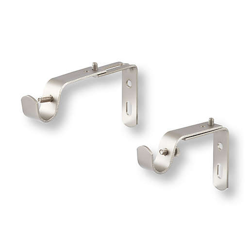 Simply Essential Curtain Rod Hardware, Home Depot Shower Curtain Rod Brackets