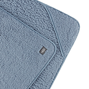 UGG&reg; Classic Sherpa Hooded Throw Blanket in Denim. View a larger version of this product image.