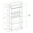 Alternate image 2 for Forest Gate&trade; 69-Inch Industrial Wine Storage Shelf in Ash