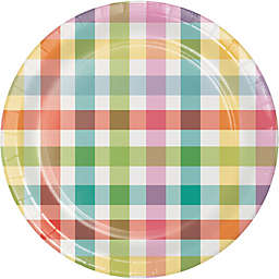 H for Happy™ 12-Count Bunnies and Plaid Gingham Dinner Plates