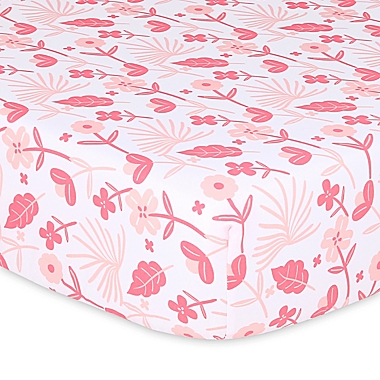 The Peanutshell&trade; 4-Pack Floral Punch Microfiber Fitted Crib Sheets. View a larger version of this product image.