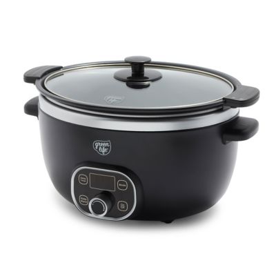 GreenLife Healthy Cook Duo 6 qt. Slow Cooker in Black