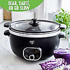 Alternate image 3 for GreenLife Healthy Cook Duo 6 qt. Slow Cooker in Black