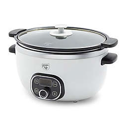GreenLife Healthy Cook Duo 6 qt. Slow Cooker in White