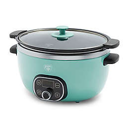 GreenLife Healthy Cook Duo 6 qt. Slow Cooker in Turquoise