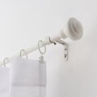 Alternate image 1 for Simply Essential&trade; Doorknob 36-72-Inch Adjustable Single Curtain Rod Set in Satin White
