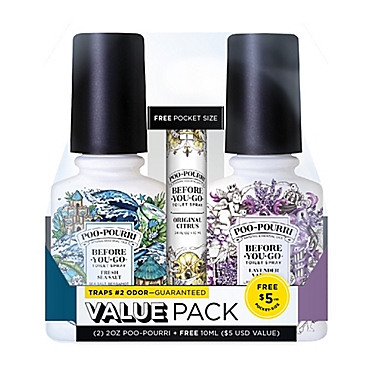 Poo-Pourri&reg; Before-You-Go&reg; Everyday 3-Pack Toilet Spray Value Set. View a larger version of this product image.