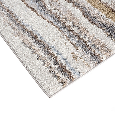 Madison Park&reg; Riley 8&#39;x10&#39; Cozy Shag Watercolor Area Rug in Blue/Tan. View a larger version of this product image.