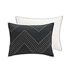 Alternate image 4 for INK+IVY Pomona Cotton Embroidered 3-Piece Full/Queen Coverlet Set in Black