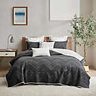 Alternate image 0 for INK+IVY Pomona Cotton Embroidered 3-Piece Full/Queen Coverlet Set in Black