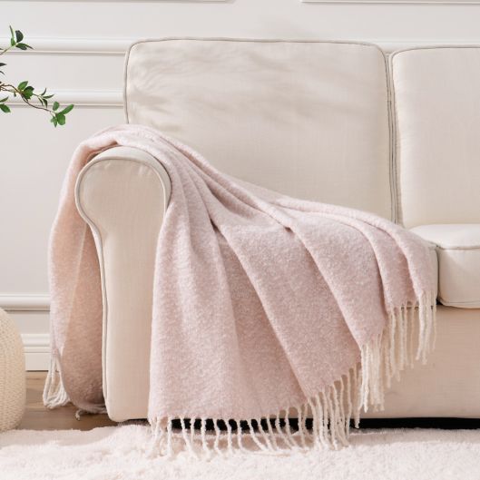 Wild Sage Recycled Polyester Throw Blanket in Hushed Violet