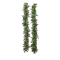 Bee &amp; Willow&trade; 6-Foot Classic Premium Pre-Lit Christmas Garlands in Green (Set of 2)