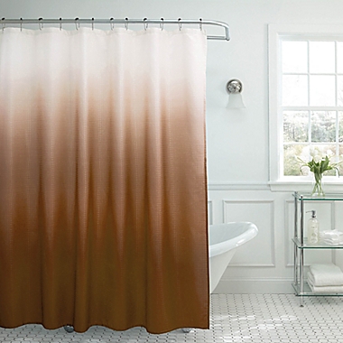 Ombre Weave 70-Inch x 72-Inch Shower Curtain in Chocolate. View a larger version of this product image.