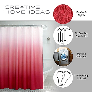 Ombre Weave 70-Inch x 72-Inch Shower Curtain in Barn Red. View a larger version of this product image.