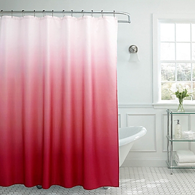 Ombre Weave 70-Inch x 72-Inch Shower Curtain in Barn Red. View a larger version of this product image.