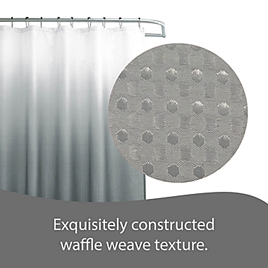 Ombre Weave 70-Inch x 72-Inch Shower Curtain in Dark Grey. View a larger version of this product image.