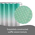 Alternate image 6 for Ombre Waffle Shower Curtain in Turquoise/Grey