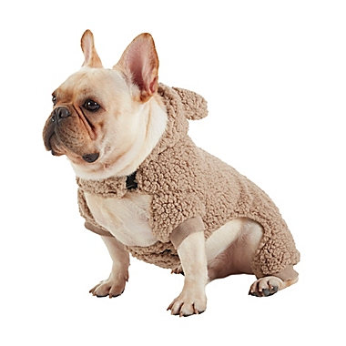 UGG&reg; Medium Classic Sherpa Hooded Dog Pajama in Camel. View a larger version of this product image.