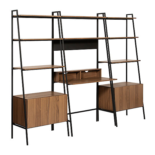 Forest Gate 3 Piece Urban Ladder Desk, Bed Bath And Beyond Bookcase With Folding Desk