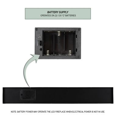 Sterling &amp; Noble 29.5-Inch Panoramic Decorative Fireplace. View a larger version of this product image.