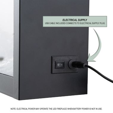 Sterling &amp; Noble 29.5-Inch Panoramic Decorative Fireplace. View a larger version of this product image.