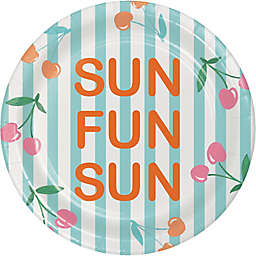 H for Happy™ 18-Count "Sun Fun Sun" Striped Paper Lunch Plates