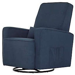 ?volur Holland Upholstered Swivel Glider with Lumbar Pillow
