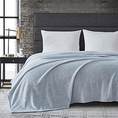 Kenneth Cole New York&reg; Solid Ultra Soft Plush Blanket. View a larger version of this product image.