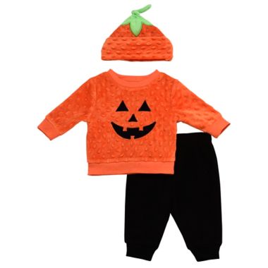 Baby Starters&reg; Size 12M 3-Piece Halloween Jog Set with Hat in Orange. View a larger version of this product image.