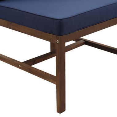 Forest Gate 6-Piece Modern Modular Patio Chat Set in Dark Brown/Navy. View a larger version of this product image.