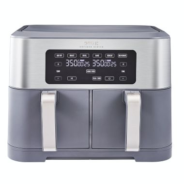 CRUX&reg; Artisan Series 9 qt. Dual Basket Air Fryer in Grey. View a larger version of this product image.