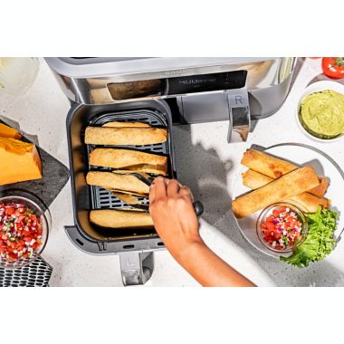 CRUX&reg; Artisan Series 9 qt. Dual Basket Air Fryer in Grey. View a larger version of this product image.