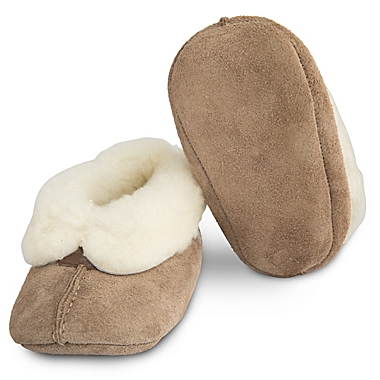 Shooshoos&reg; Size 12-18M Slipper in Brown. View a larger version of this product image.