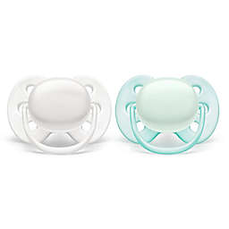 Philips Avent 0-6M 2-Pack Ultra Air Pacifiers in White/Green