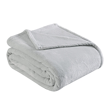 Ultra Soft Plush Solid Grey King Blanket. View a larger version of this product image.